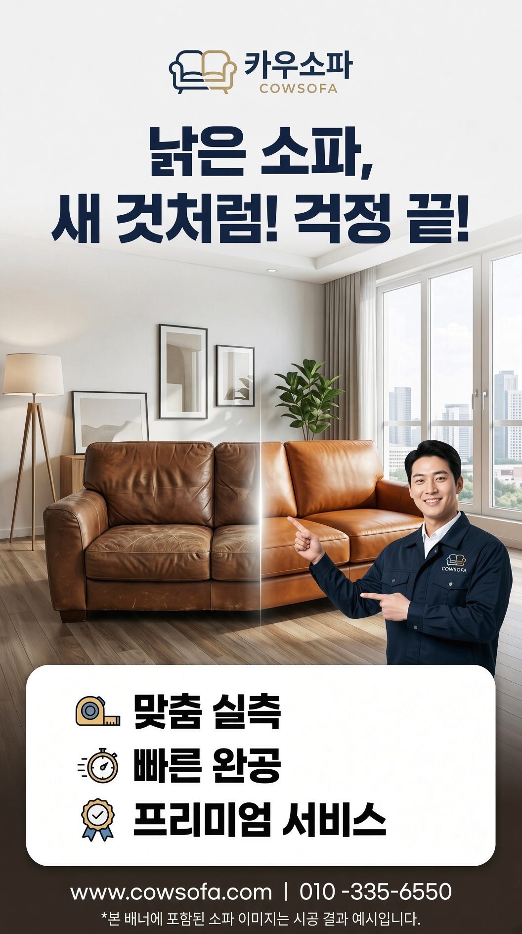 세종시 반곡동 가죽소파리폼 시공사례